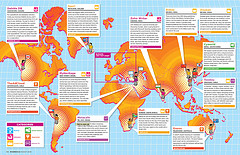 Map of Web 2.0 startups in the world